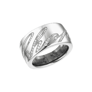 Chopardissimo ring in 750 white gold with diamonds