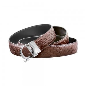 Ceinture en cuir avec boucle brossée
