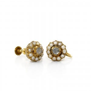 Boucles d’oreilles vintage en or jaune