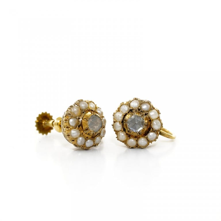 Boucles d’oreilles vintage en or jaune