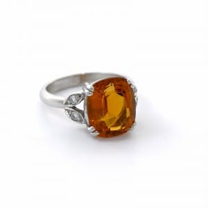 Bague vintage en platine