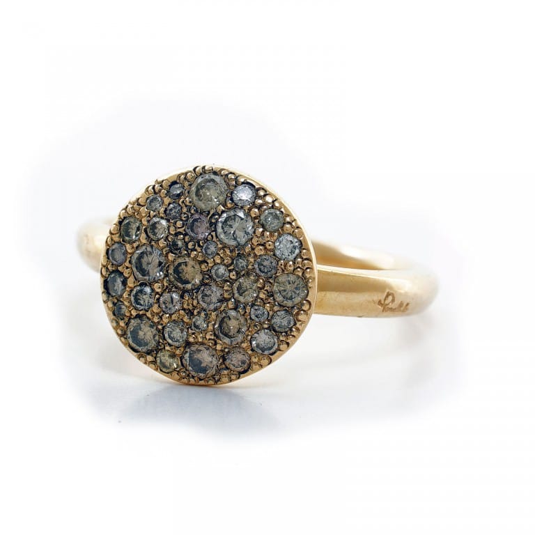 Pomellato - Bague en or rose avec diamants bruns
