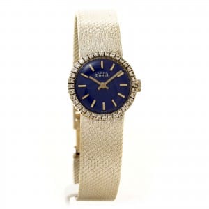 Vintage montre dame en or blanc