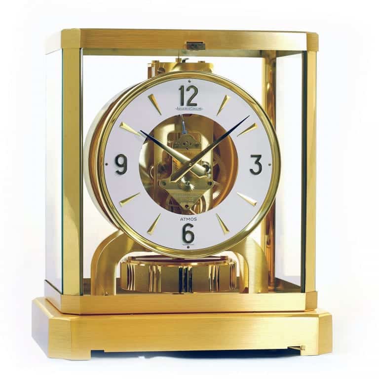 Jaeger-LeCoultre - golden clock with white dial