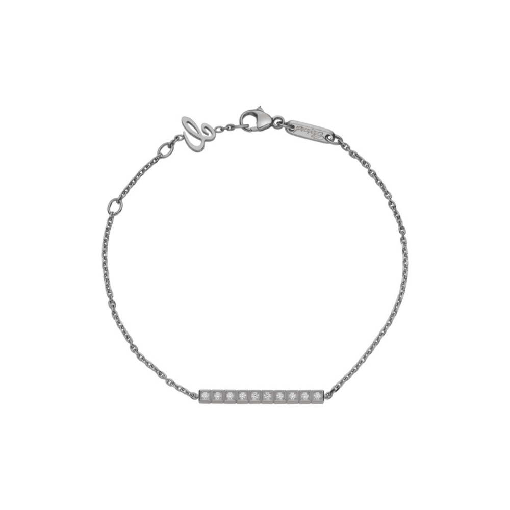 Ice Cube bracelet in 750 white gold with 20 diamonds