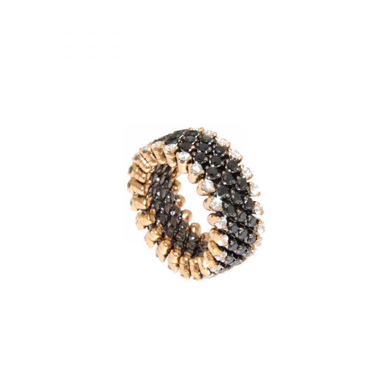 Serafino Consoli - Bague Brevetto Diamants Noirs