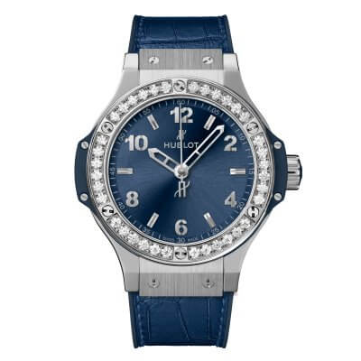 Big Bang Steel Blue Diamonds 38mm