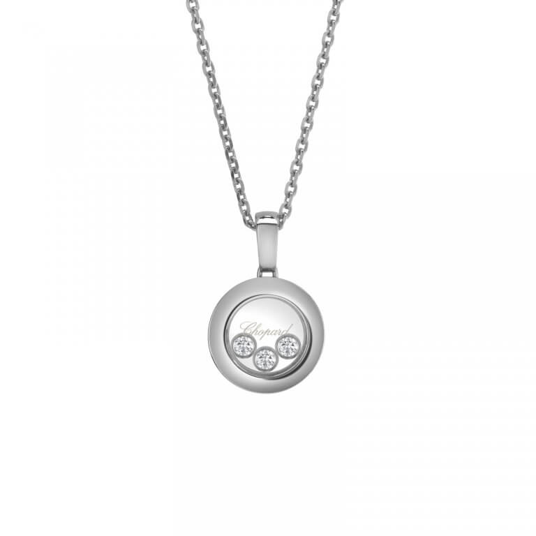Chopard - Happy Diamonds Pendentif or blanc 750