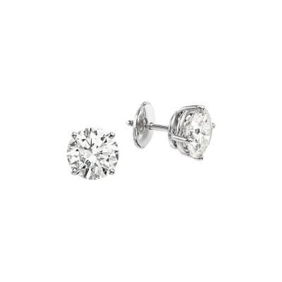Boucles d’oreilles serties de diamants blancs