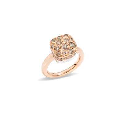 Ring Nudo Solitaire in pink gold