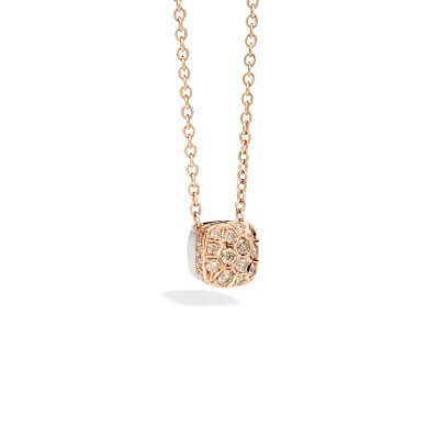 Collier Nudo Solitaire or rose