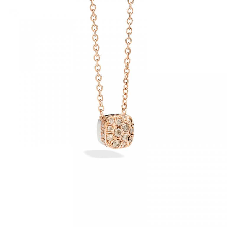 Pomellato - Collier Nudo Solitaire or rose