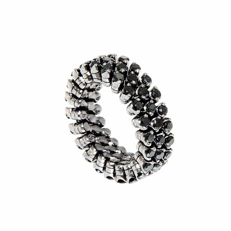 Serafino Consoli - Bague diamants noirs