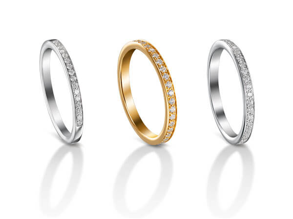Alliances serties de diamants