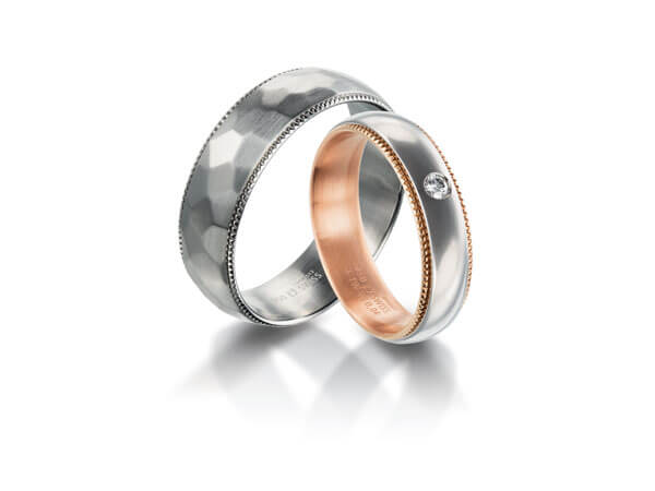 Alliance bicolores serties de diamants