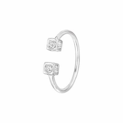 Bague Le Cube Diamant or blanc et diamants