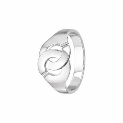 Bague Menottes dinh van R10 or blanc