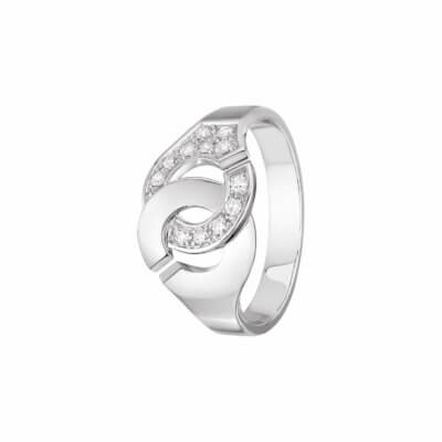Bague Menottes dinh van R10 or blanc et diamants
