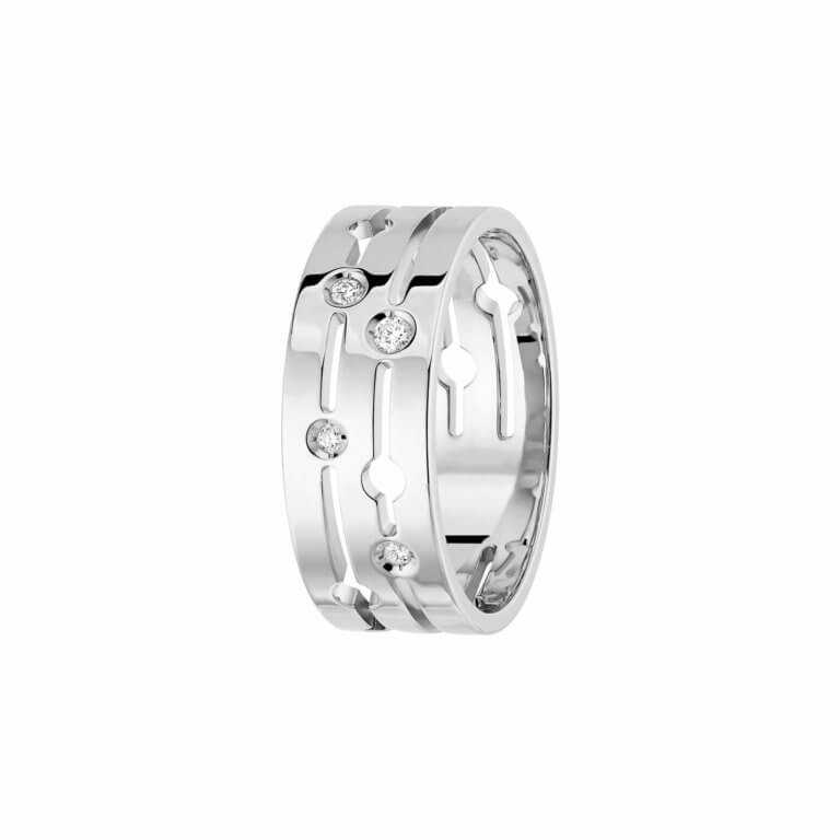 Dinh Van - Pulse dinh van medium ring white gold and diamonds