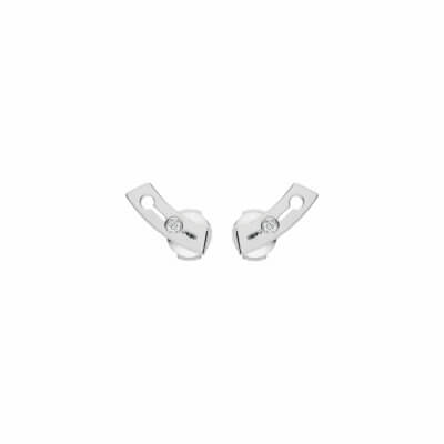 Boucles d’oreilles Pulse dinh van or blanc et diamants