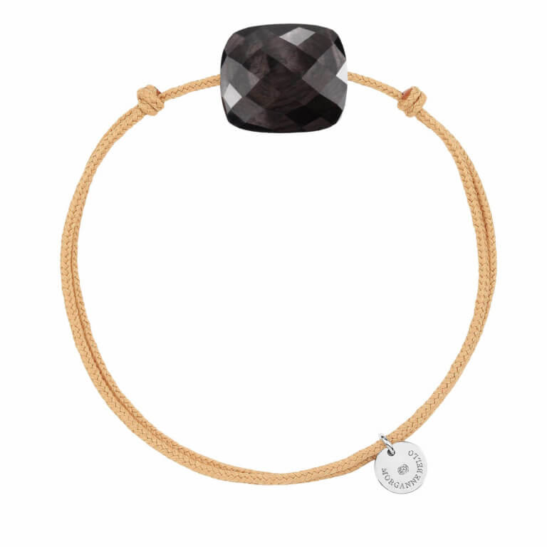 Morganne Bello - Friandise Oversize Bracelet cordon et coussin pierre de lune hipperstein