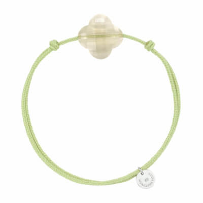 NEW Treat light green cord bracelet with a citrine