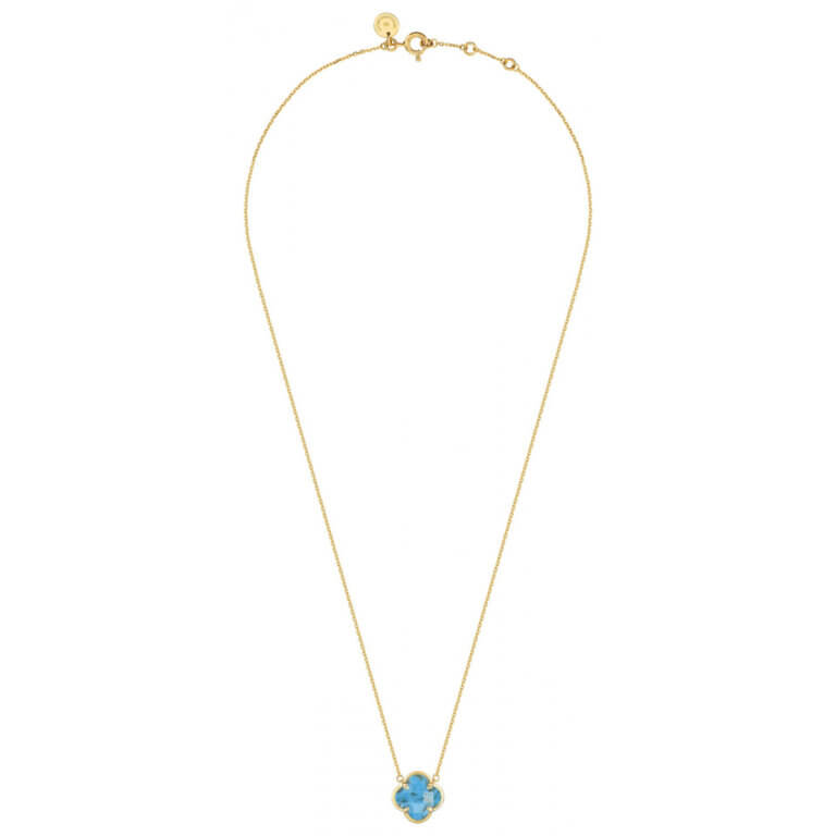 Victoria Collier en or jaune 750 avec une turquoise