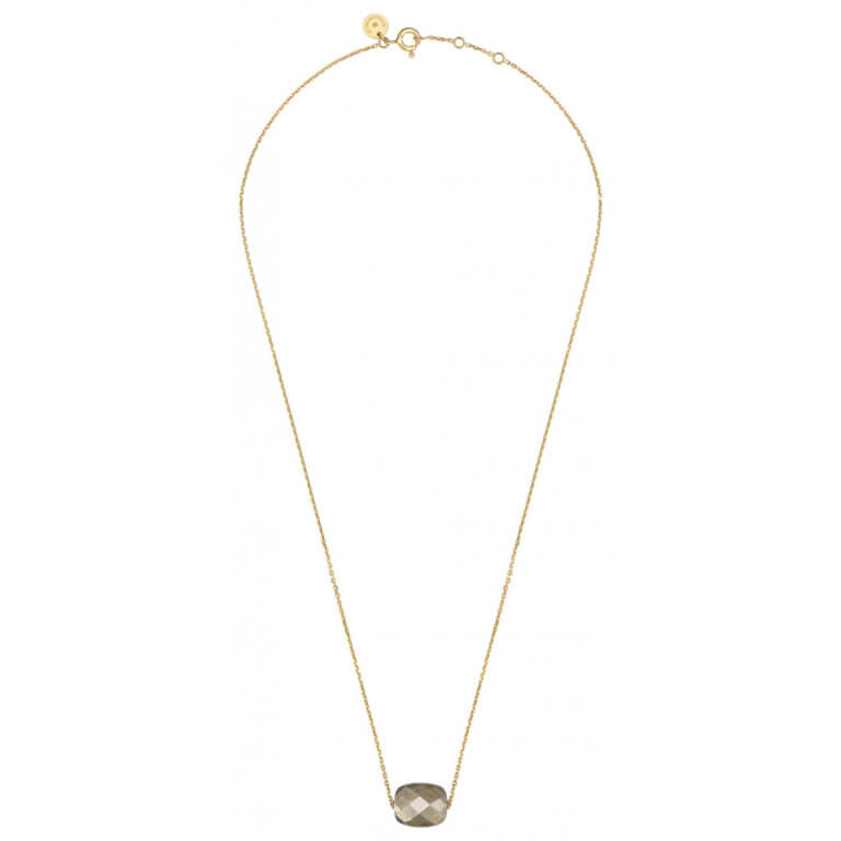 Morganne Bello - Friandise Collier en or jaune avec coussin Pyrite