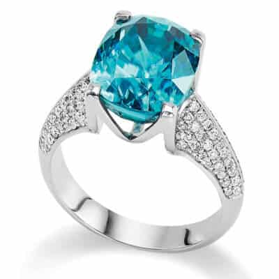 Blue Zircon Ring