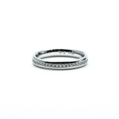 Bague platine 950 sertie de diamants