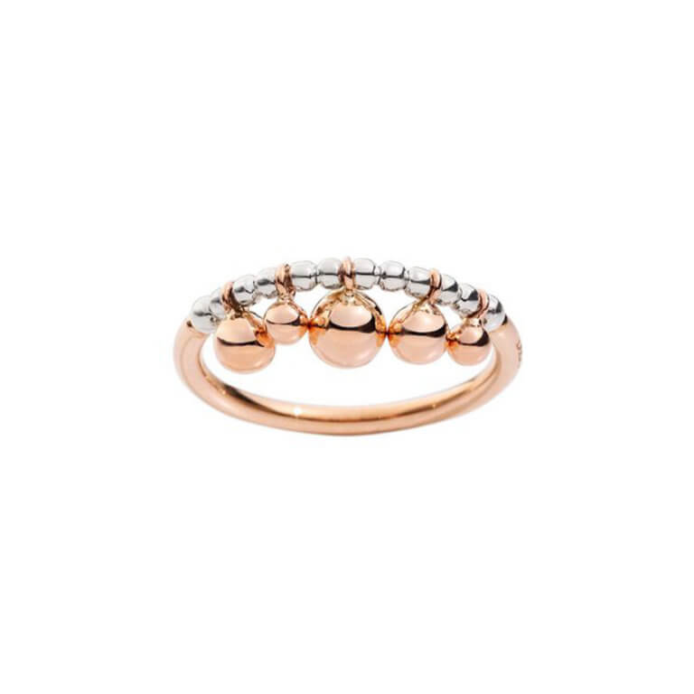 Dodo - Bollicine ring in 375 pink gold with 375 pink gold spheres