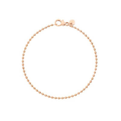 Bollicine ball mesh bracelet in 375 pink gold