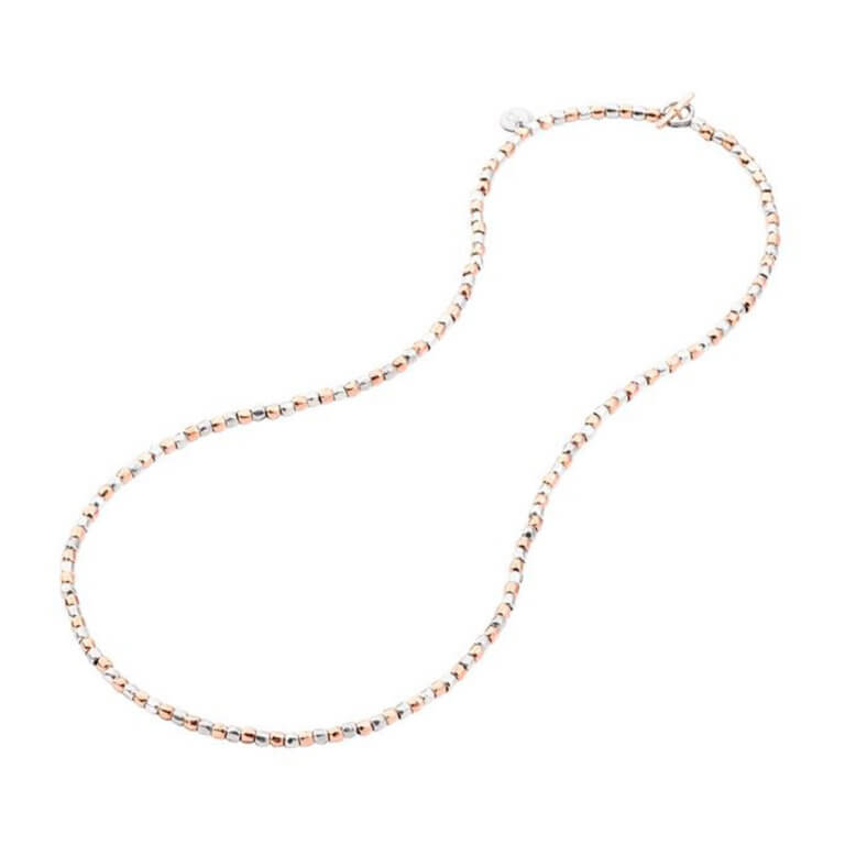 Dodo - Granelli collier mini grains en or rose 375 et argent 925