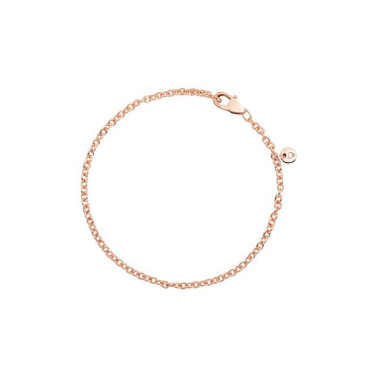 Dodo - Essentials bracelet maille forçat ronde en or rose 375