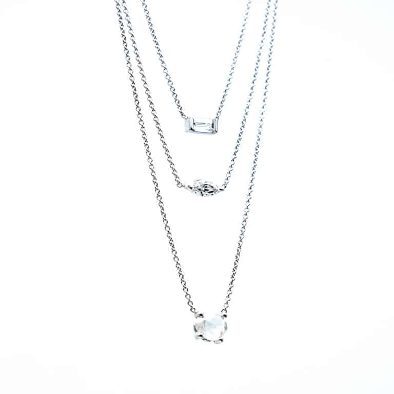 Lionel Meylan Créations - Collier Tripyque en or blanc 750