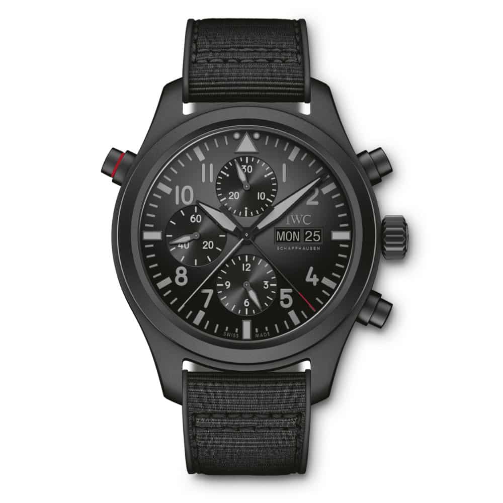 Montre D’aviateur double chronographe Top Gun Ceratanium