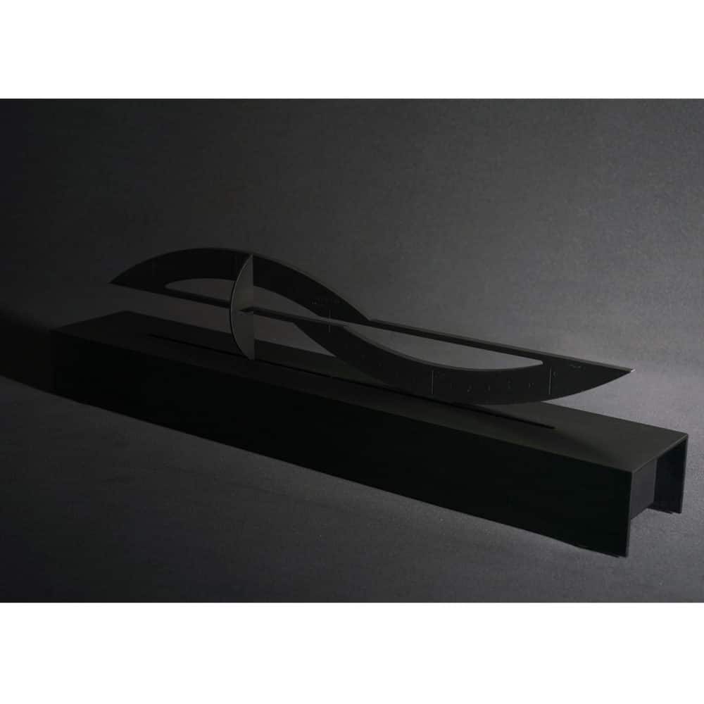 Sculpture du Temps aluminium brossé anodisé noir