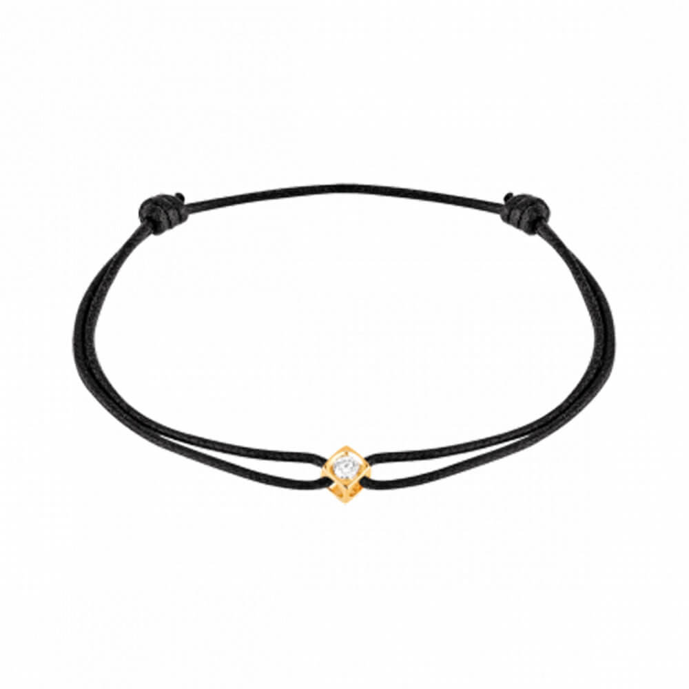 Le cube diamant bracelet cordon