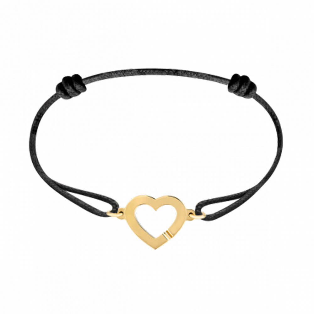 cœur bracelet sur cordon