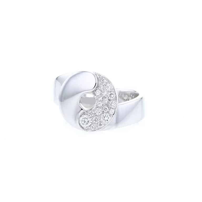 Dinh Van - Double sens bague en or blanc sertie de diamants