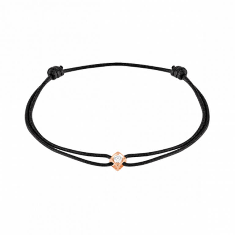 Dinh Van - Le Cube diamant bracelet cordon