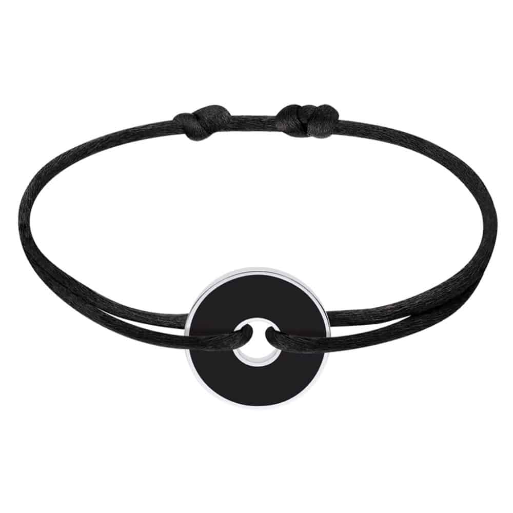 Pi Black en argent et onyx sur cordon