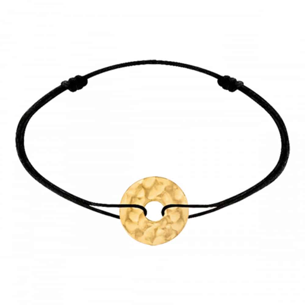 Pi chinois en or jaune 14mm sur cordon