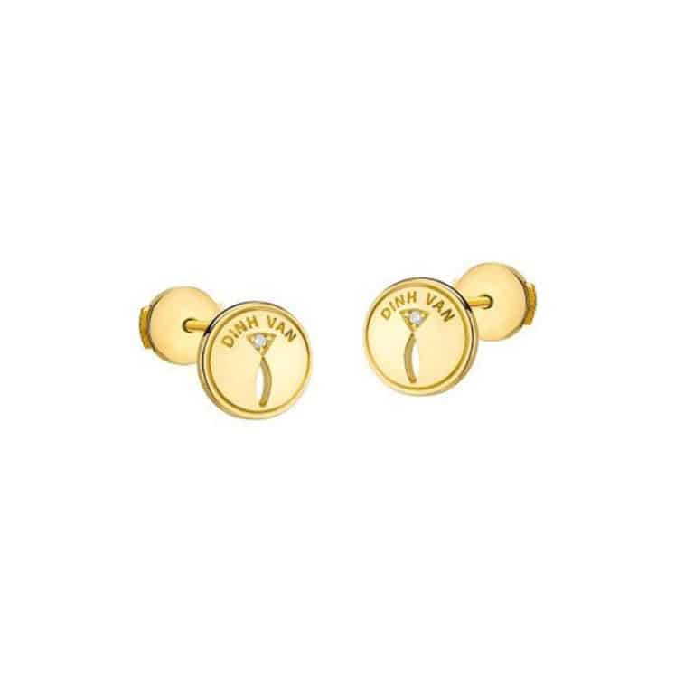 Dinh Van - Punaise boucles d’oreilles en or jaune