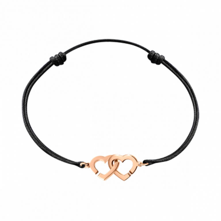Dinh Van - Double coeurs R9 bracelet sur cordon
