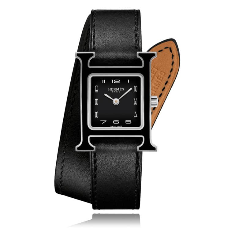 Hermès - Heure H laqué noir