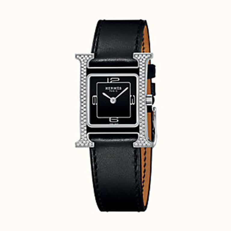 Hermès - Heure H laqué noir