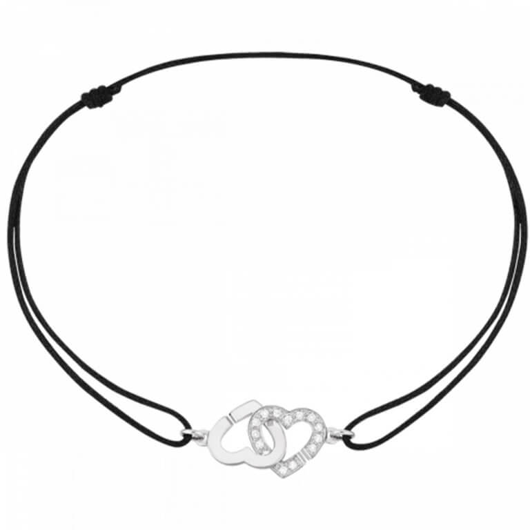 Dinh Van - Double cœurs R9 Bracelet sur cordon