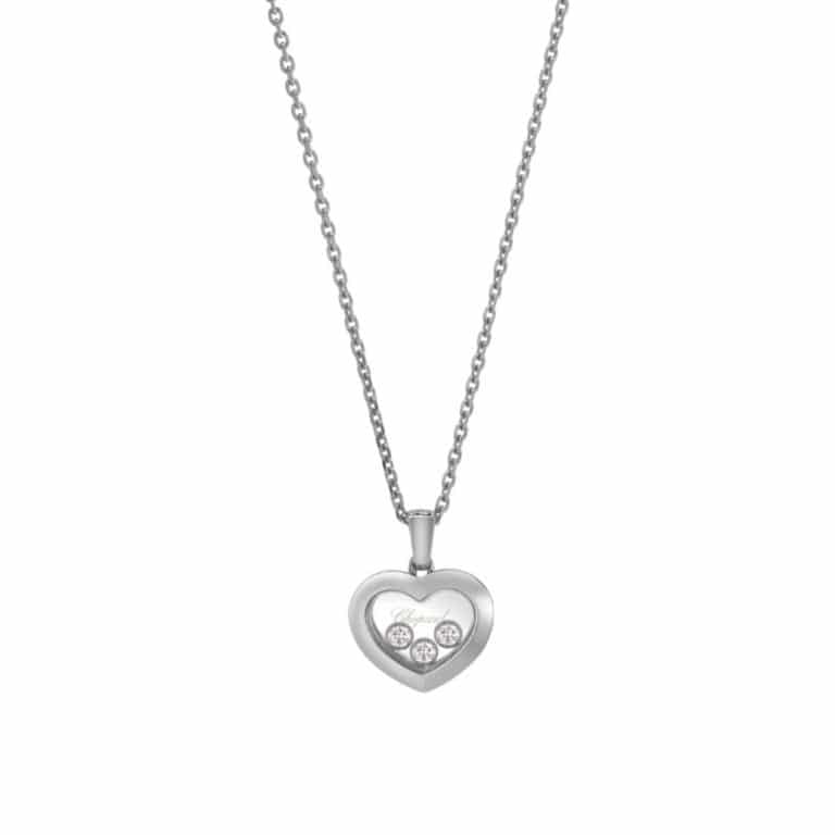 Chopard - Happy Diamonds collier en or blanc 750 avec pendentif coeur