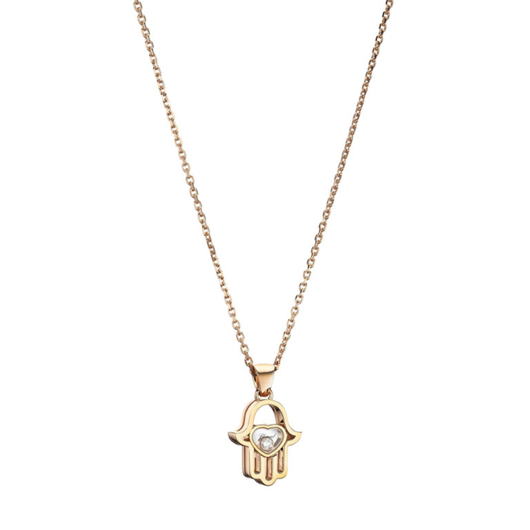 Chopard - Happy Diamonds collier en or rose avec pendentif main de Fatma
